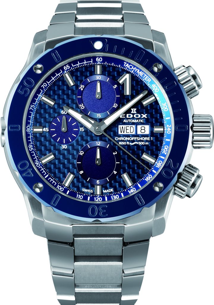 EDOX クロノオフショア1 クロノグラフ オートマティック 01122-3BU3M-BUIN3