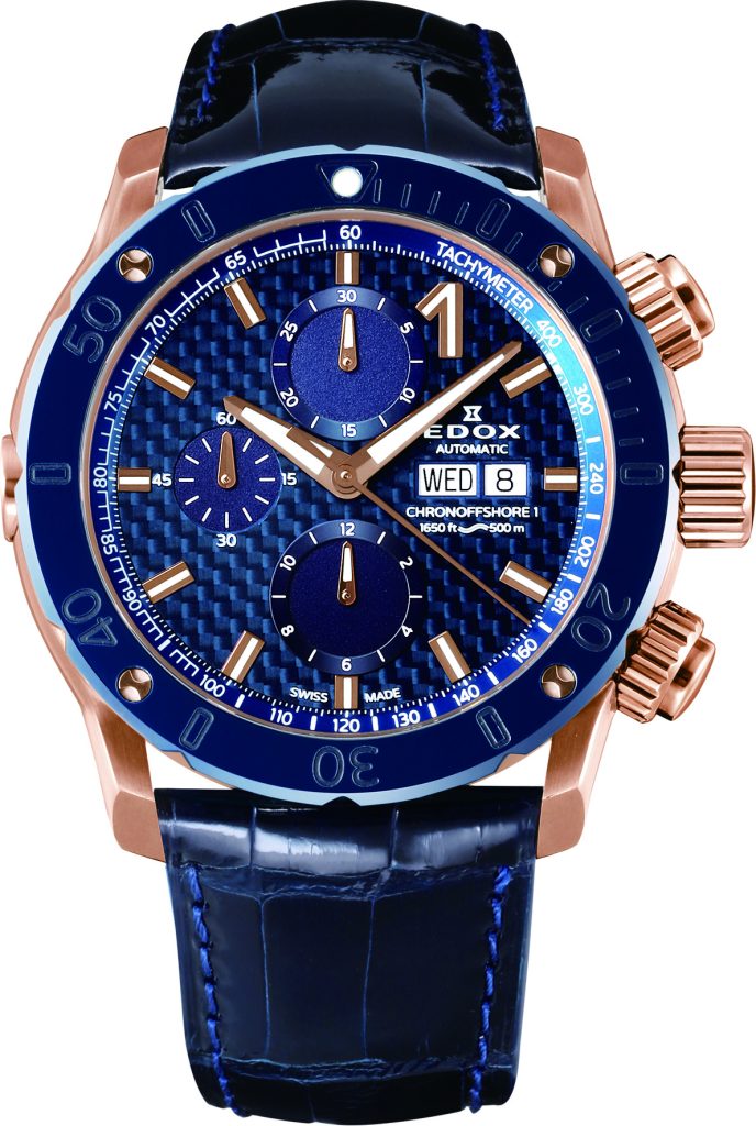EDOX クロノオフショア1 クロノグラフ オートマティック 01122-37RBU3-BUIR3-L